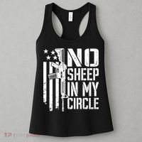 No Sheep In My Circle Gift Funny Camo Pro Gun 2nd Amendment Gift Women's Tank Top thumb 3