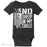 No Sheep In My Circle Gift Funny Camo Pro Gun 2nd Amendment Gift Baby Bodysuit thumb 0