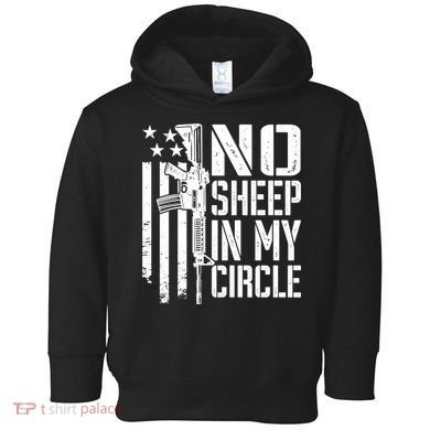 No Sheep In My Circle Gift Funny Camo Pro Gun 2nd Amendment Gift Toddler Hoodie