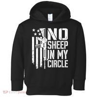 No Sheep In My Circle Gift Funny Camo Pro Gun 2nd Amendment Gift Toddler Hoodie thumb 0