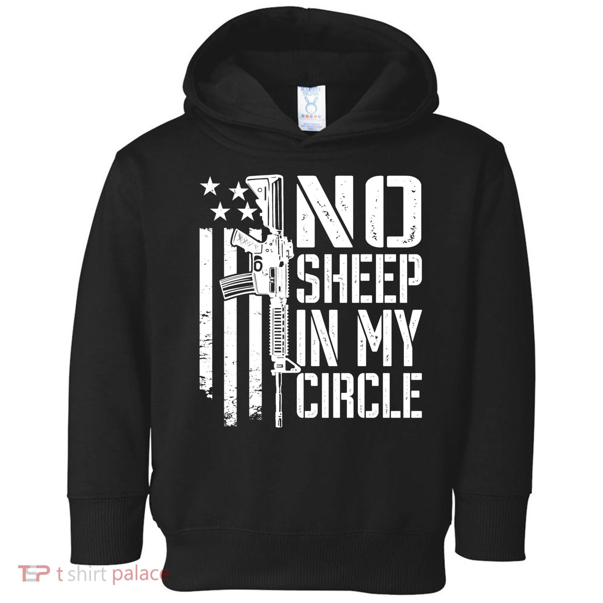 No Sheep In My Circle Gift Funny Camo Pro Gun 2nd Amendment Gift Toddler Hoodie