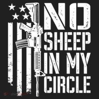No Sheep In My Circle Gift Funny Camo Pro Gun 2nd Amendment Gift Golf Towel thumb 3