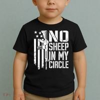 No Sheep In My Circle Gift Funny Camo Pro Gun 2nd Amendment Gift Toddler T-Shirt thumb 2