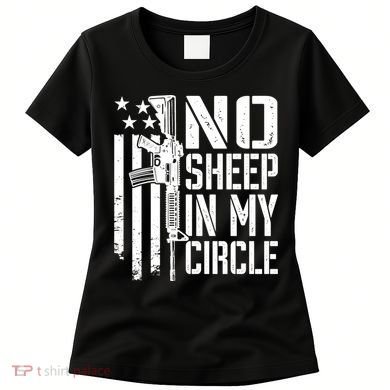 No Sheep In My Circle Gift Funny Camo Pro Gun 2nd Amendment Gift Women's T-Shirt