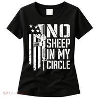 No Sheep In My Circle Gift Funny Camo Pro Gun 2nd Amendment Gift Women's T-Shirt thumb 0