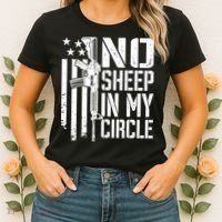 No Sheep In My Circle Gift Funny Camo Pro Gun 2nd Amendment Gift Women's T-Shirt thumb 2