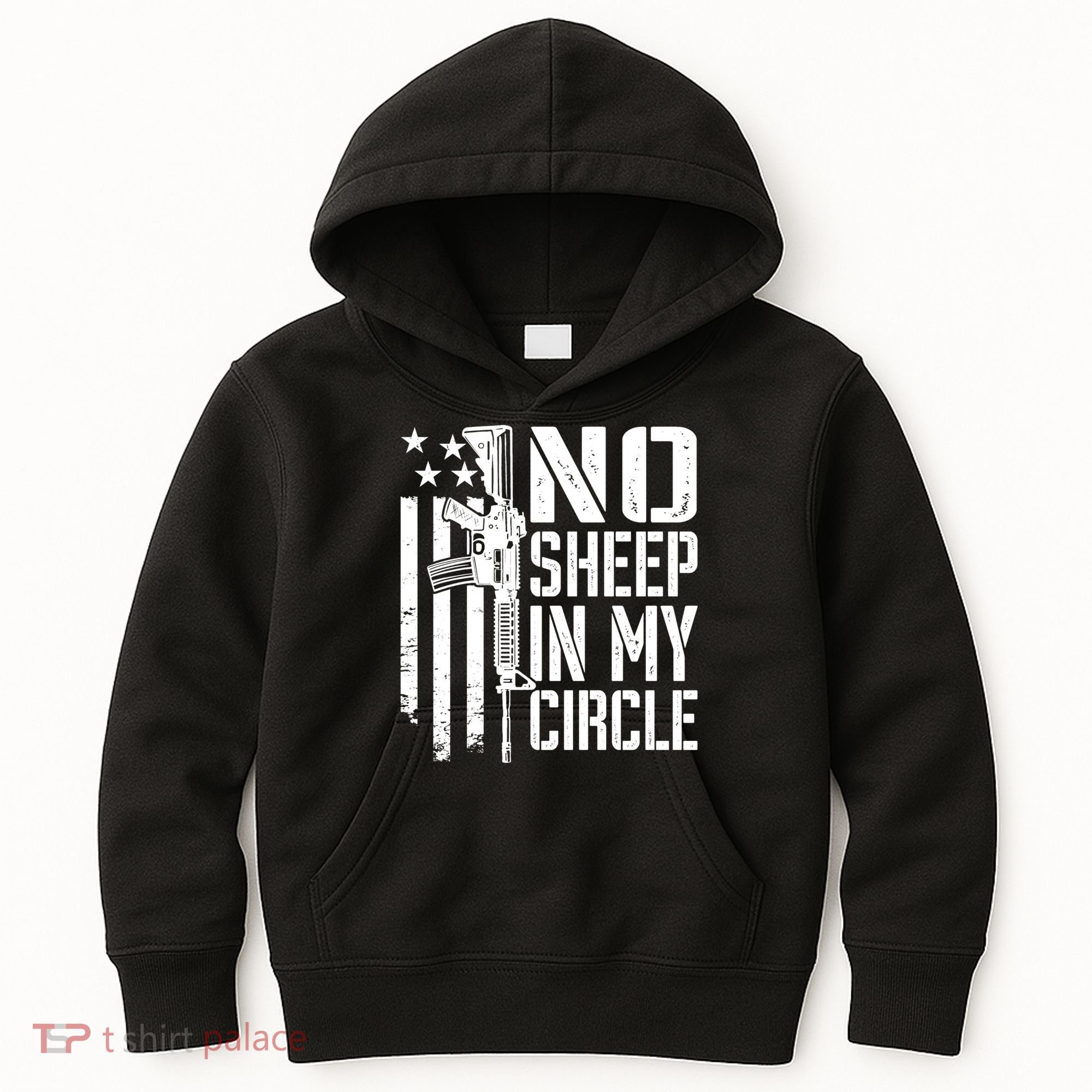 No Sheep In My Circle Gift Funny Camo Pro Gun 2nd Amendment Gift Kids Hoodie