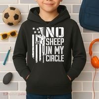 No Sheep In My Circle Gift Funny Camo Pro Gun 2nd Amendment Gift Kids Hoodie thumb 2