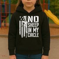 No Sheep In My Circle Gift Funny Camo Pro Gun 2nd Amendment Gift Kids Hoodie thumb 3