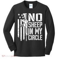 No Sheep In My Circle Gift Funny Camo Pro Gun 2nd Amendment Gift Kids Long Sleeve Shirt thumb 0