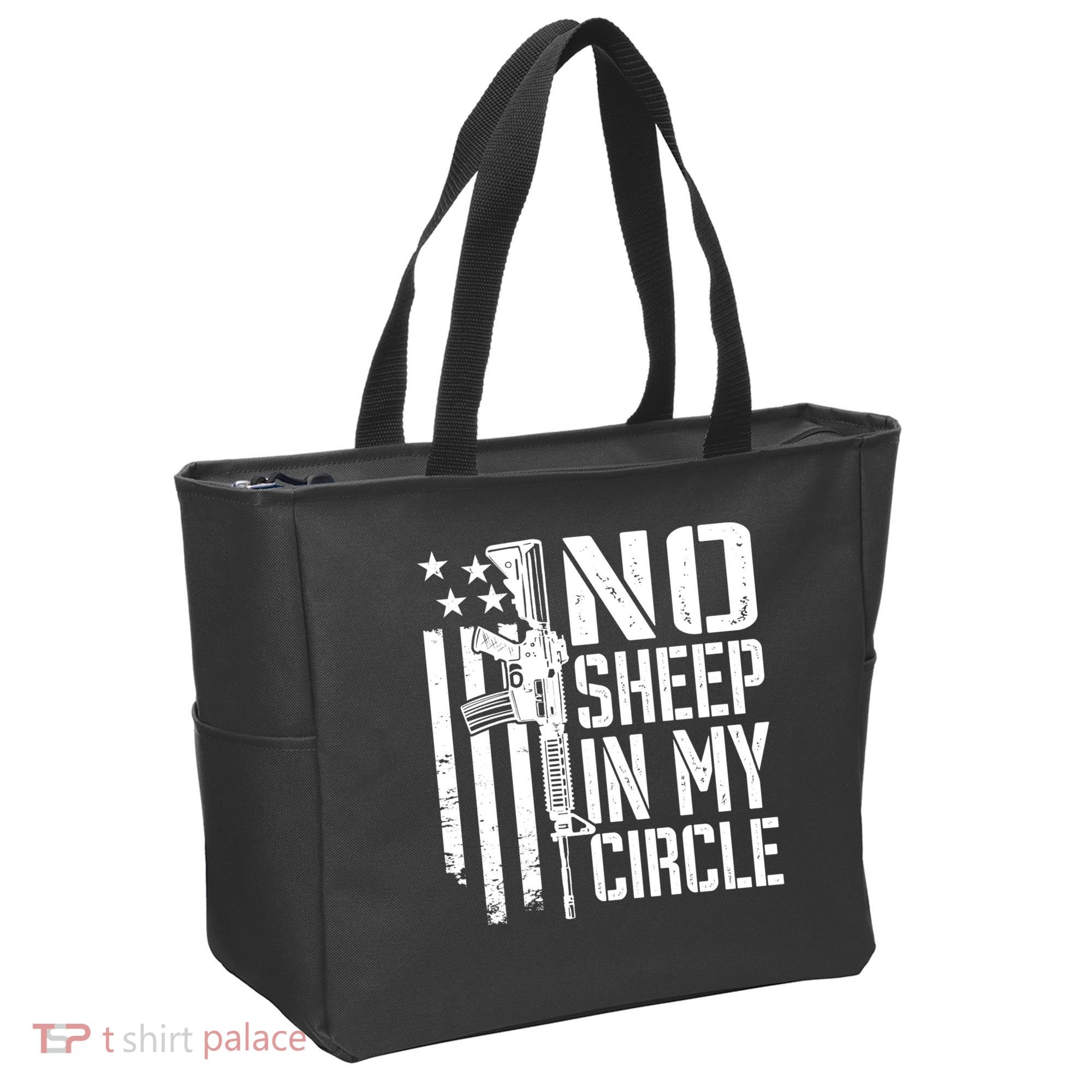 No Sheep In My Circle Gift Funny Camo Pro Gun 2nd Amendment Gift Tote Bag