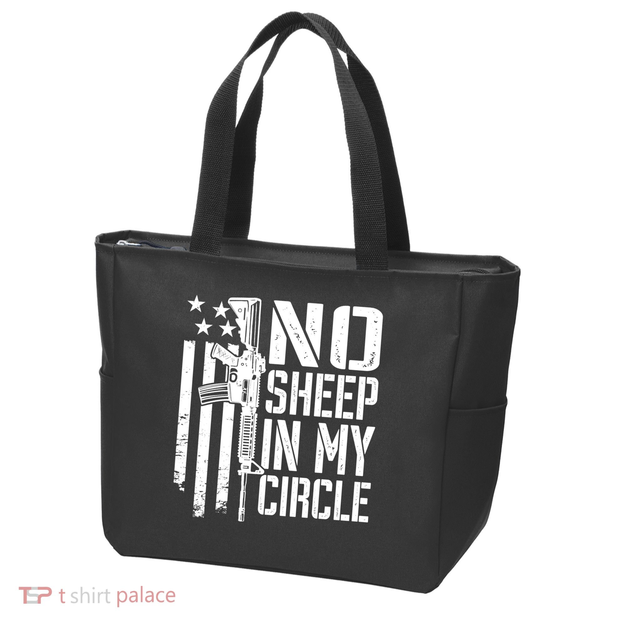 No Sheep In My Circle Gift Funny Camo Pro Gun 2nd Amendment Gift Tote Bag