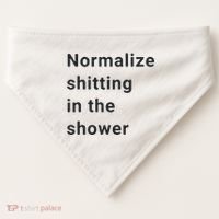 Normalize Shitting In The Shower Dank Meme USA-Made Doggie Bandana thumb 0
