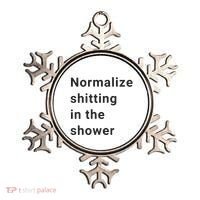 Normalize Shitting In The Shower Dank Meme Ornament thumb 0