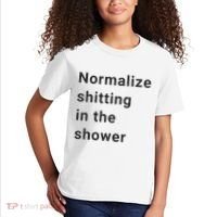 Normalize Shitting In The Shower Dank Meme Kids T-Shirt thumb 2