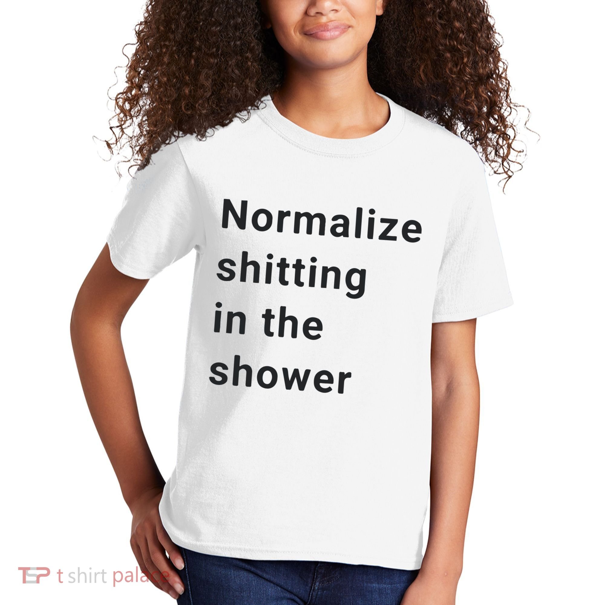 Normalize Shitting In The Shower Dank Meme Kids T-Shirt