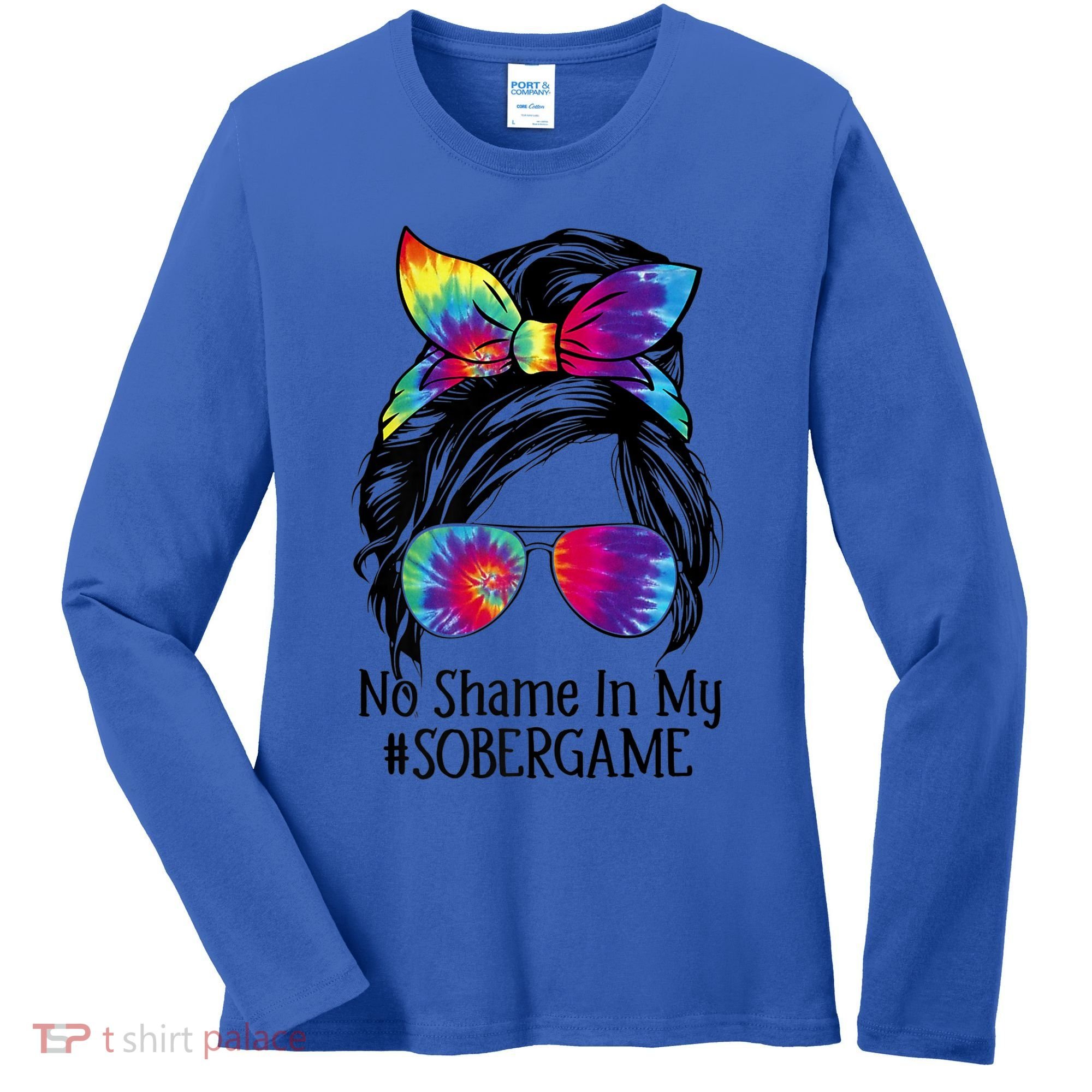 No Shame In My Sober Game Na Narcotics Anonymous Gift Women's Long Sleeve Shirt