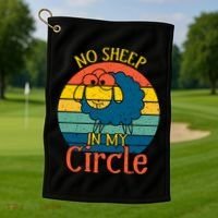 No Sheep In My Circle Golf Towel thumb 1
