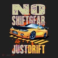 No Shiftgear Just Drift Car Fanatic Comfort Colors Boxy T-Shirt thumb 3