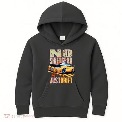 No Shiftgear Just Drift Car Fanatic Kids Hoodie