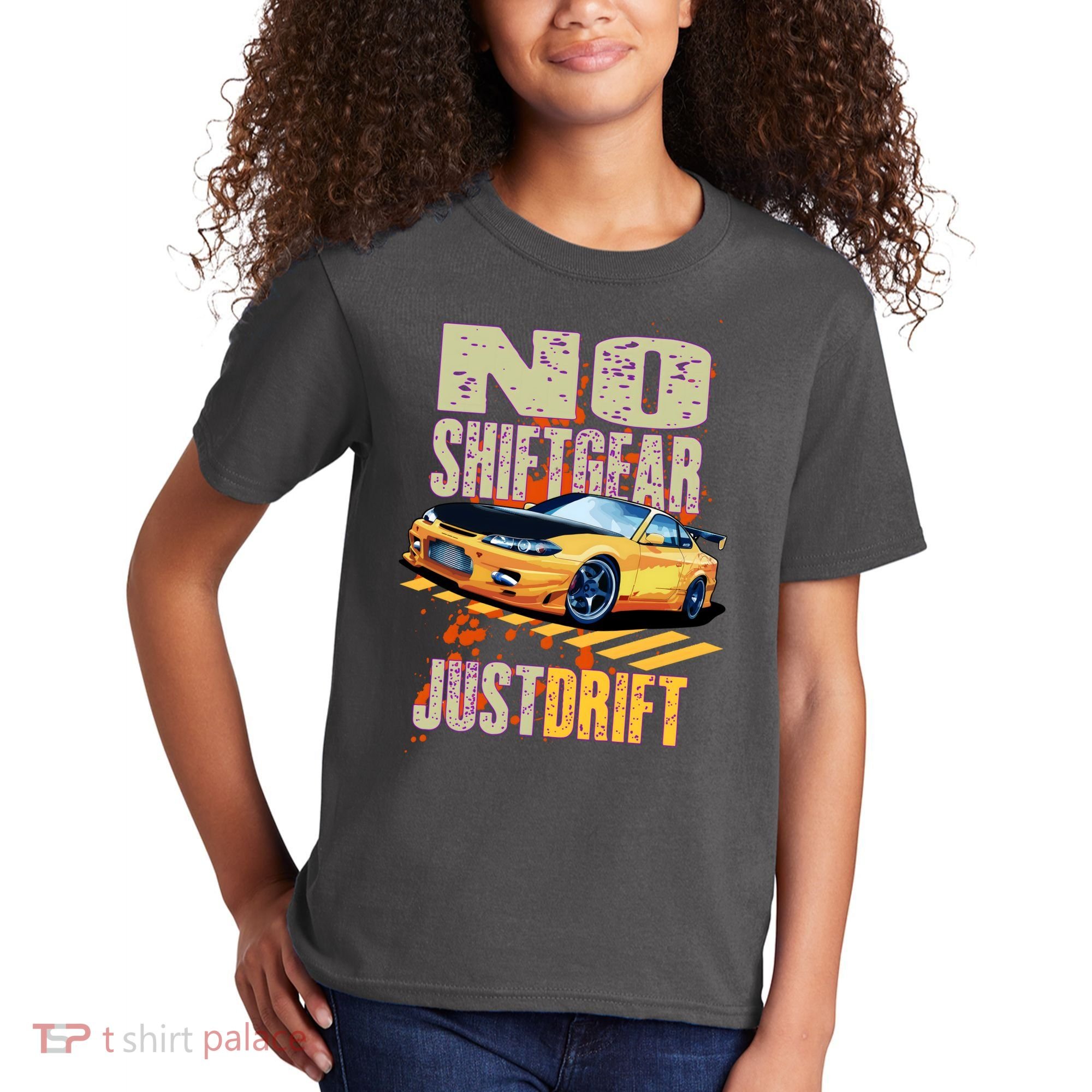 No Shiftgear Just Drift Car Fanatic Kids T-Shirt