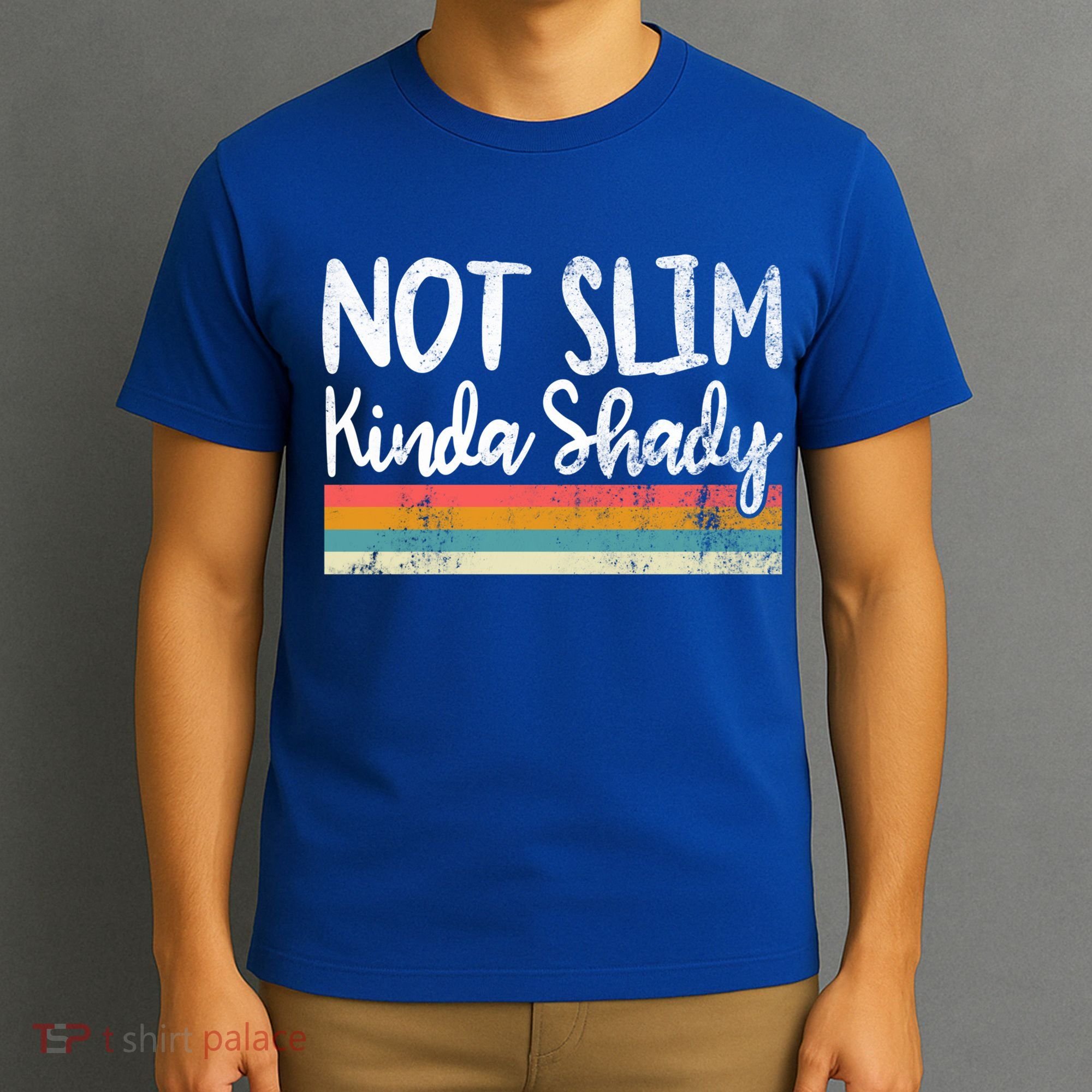Not Slim Kinda Shady Vintage Funny Gift Cool Gift T-Shirt