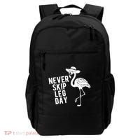 Never Skip Leg Day Flamingo Bird Backpack thumb 0