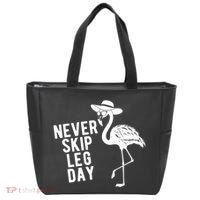 Never Skip Leg Day Flamingo Bird Tote Bag thumb 0
