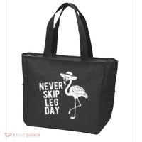 Never Skip Leg Day Flamingo Bird Tote Bag thumb 3