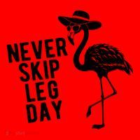 Never Skip Leg Day Flamingo Bird Santa Hat thumb 1