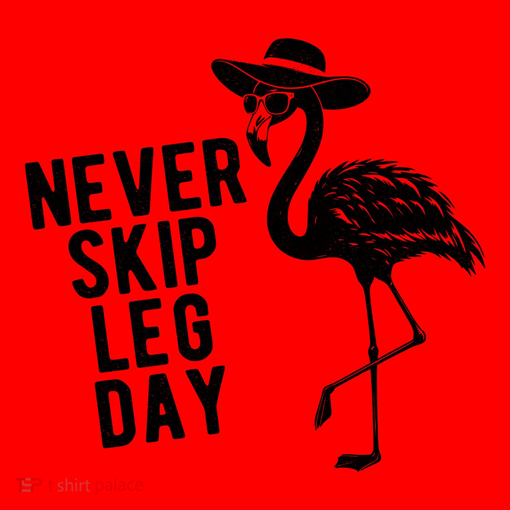 Never Skip Leg Day Flamingo Bird Santa Hat