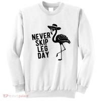 Never Skip Leg Day Flamingo Bird Sweatshirt thumb 0