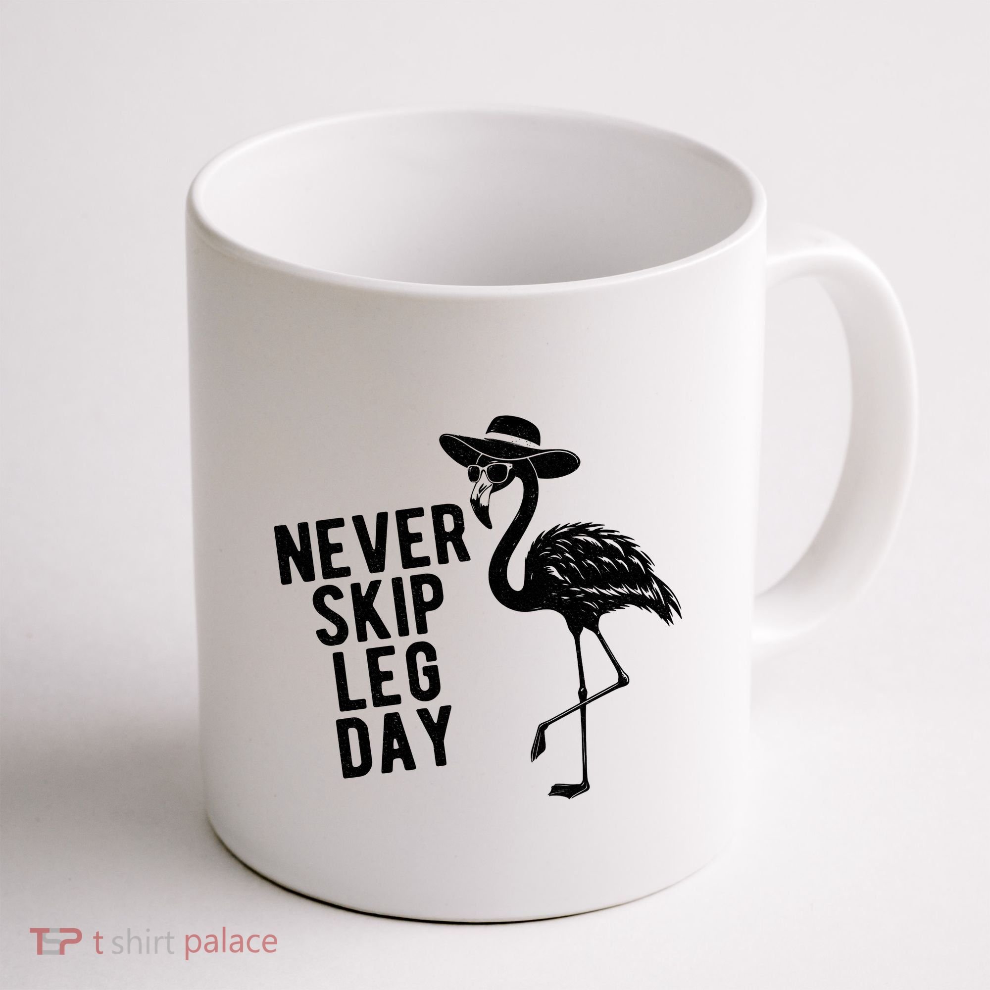 Never Skip Leg Day Flamingo Bird Coffee Mug