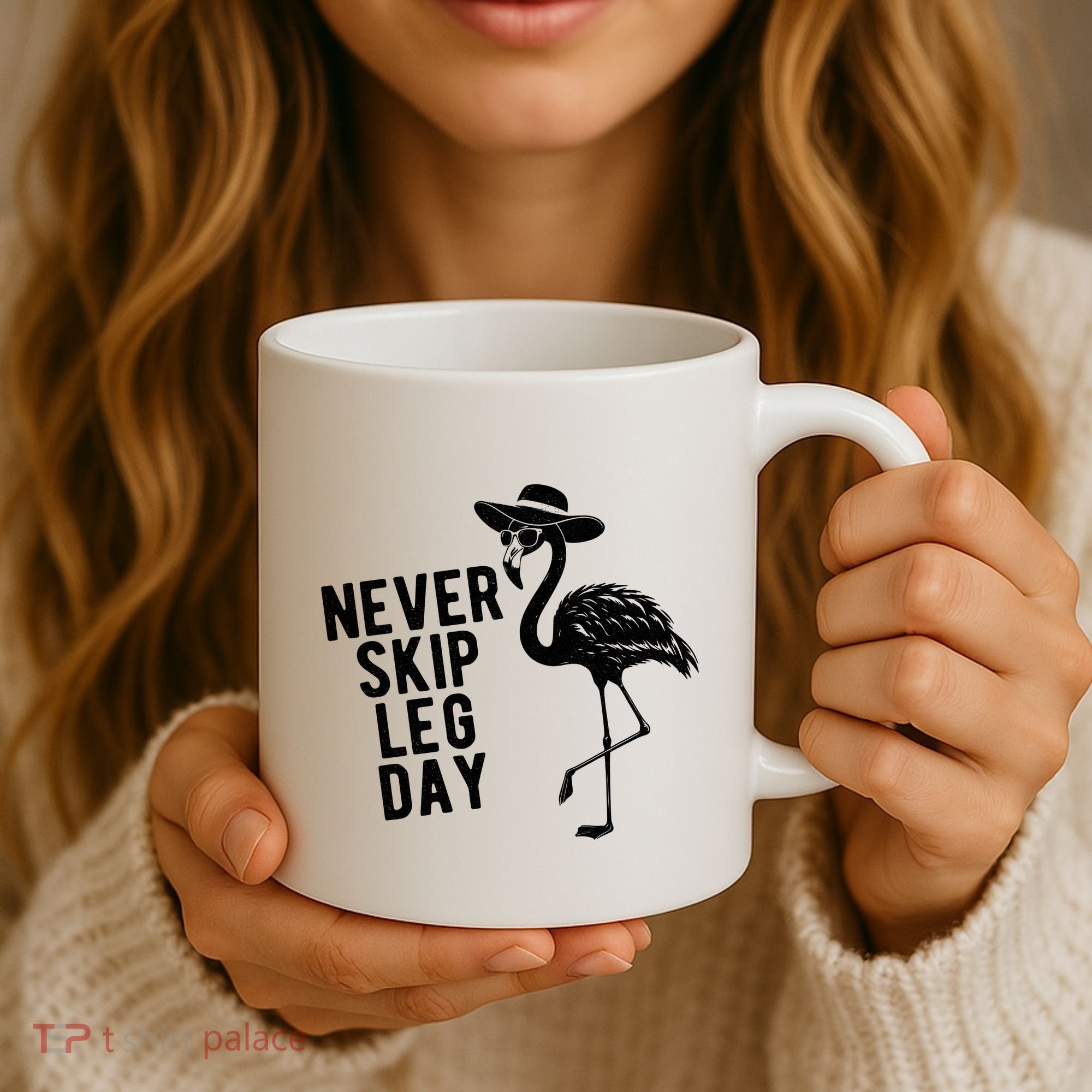 Never Skip Leg Day Flamingo Bird Coffee Mug