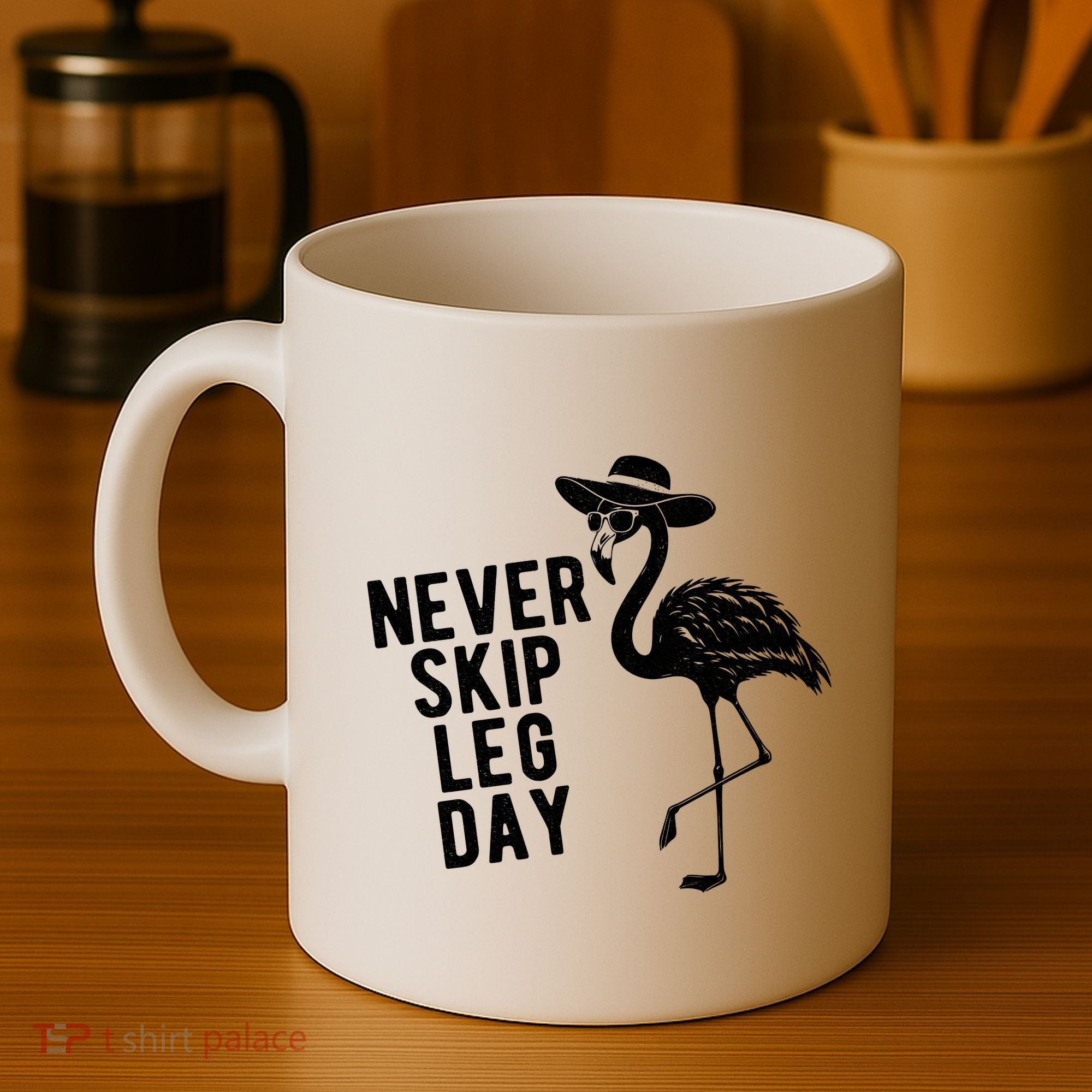 Never Skip Leg Day Flamingo Bird Coffee Mug