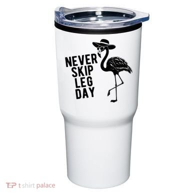 Never Skip Leg Day Flamingo Bird Tumbler