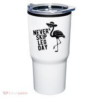 Never Skip Leg Day Flamingo Bird Tumbler thumb 0