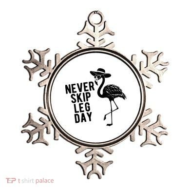 Never Skip Leg Day Flamingo Bird Ornament