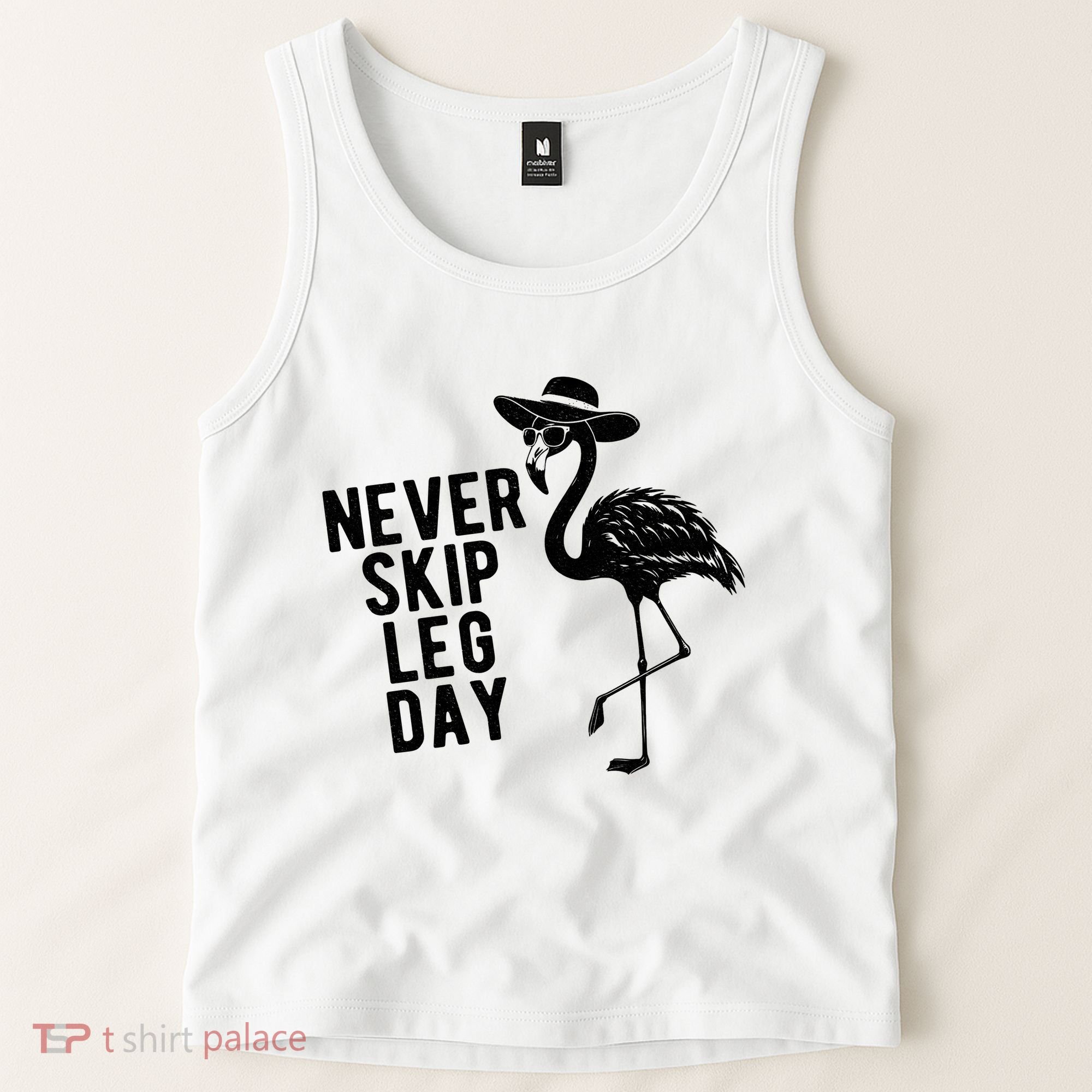 Never Skip Leg Day Flamingo Bird Tank Top