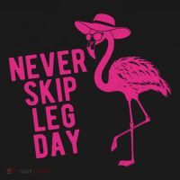 Never Skip Leg Day Flamingo Doggie Tank thumb 4