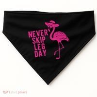 Never Skip Leg Day Flamingo USA-Made Doggie Bandana thumb 0