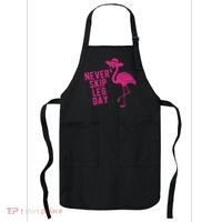 Never Skip Leg Day Flamingo Apron thumb 0