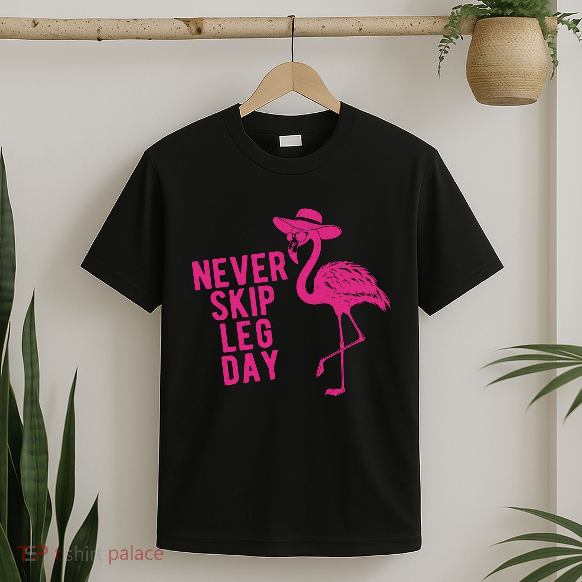 Never Skip Leg Day Flamingo T-Shirt