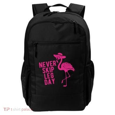 Never Skip Leg Day Flamingo Backpack