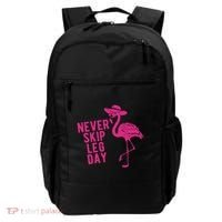 Never Skip Leg Day Flamingo Backpack thumb 0