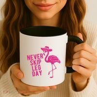 Never Skip Leg Day Flamingo Coffee Mug thumb 3