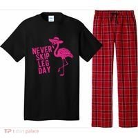 Never Skip Leg Day Flamingo Pajama Set thumb 0