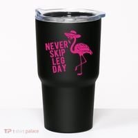 Never Skip Leg Day Flamingo Tumbler thumb 0