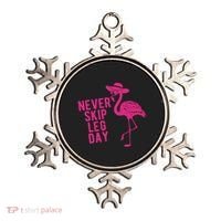 Never Skip Leg Day Flamingo Ornament thumb 0