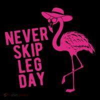 Never Skip Leg Day Flamingo Ornament thumb 1